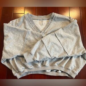 AS Revival Light Gray V-Neck Pullover Sweater